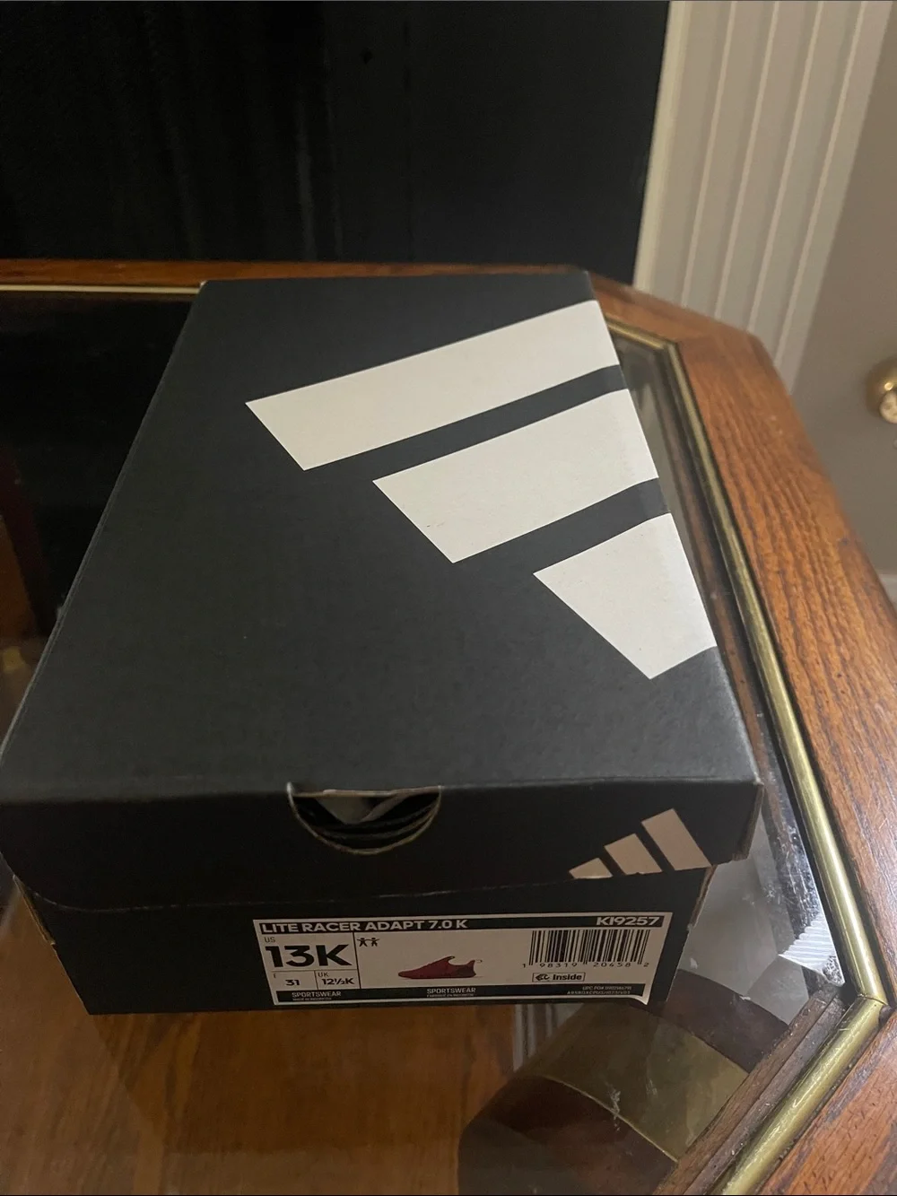adidas Kids Red and Black Lite Racer Slip-On Sneaker